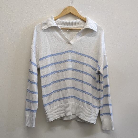 Christian Siriano New‎ York striped collared sweater size M - Picture 2 of 6